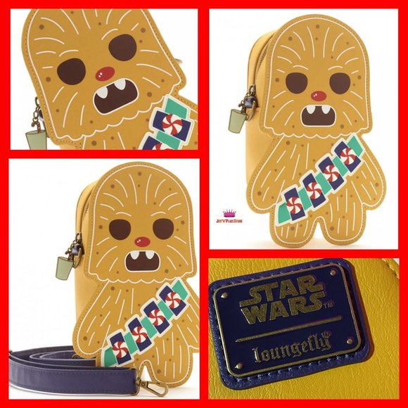 Loungefly Disney Parks Star Wars Chewbacca Christmas Cookie Crossbody Bag - Picture 1 of 9